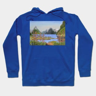 A clear day in Milford Sound, New Zealand Hoodie